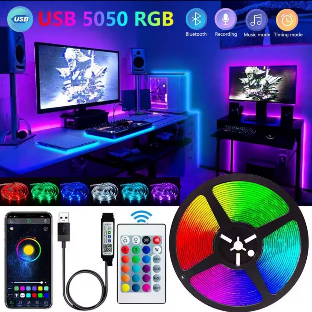 USB 5050 RGB LED Strip Light Kit